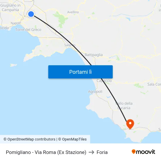 Pomigliano - Via Roma (Ex Stazione) to Foria map