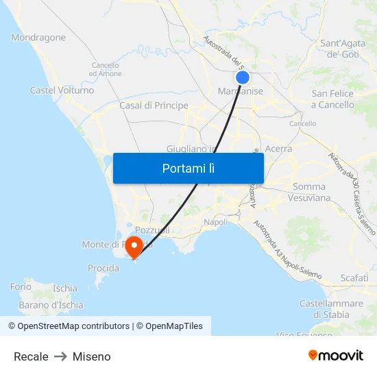 Recale to Miseno map