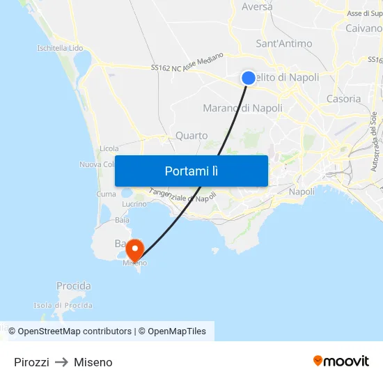 Pirozzi to Miseno map