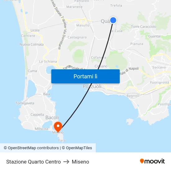 Stazione Quarto Centro to Miseno map