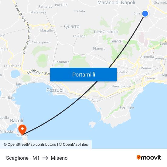 Scaglione - M1 to Miseno map