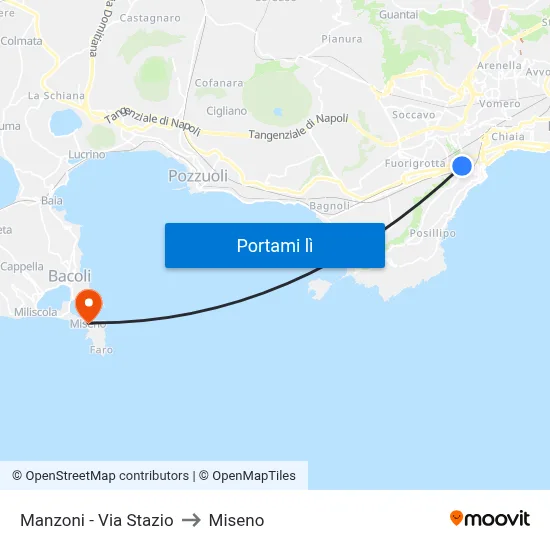 Manzoni - Via Stazio to Miseno map