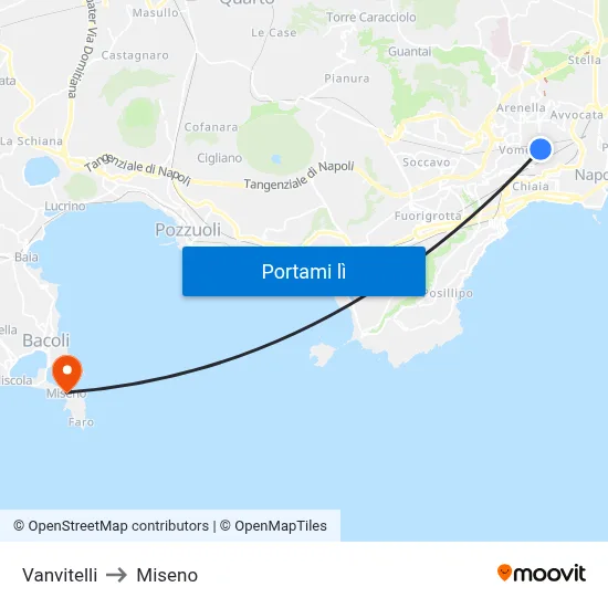 Vanvitelli to Miseno map