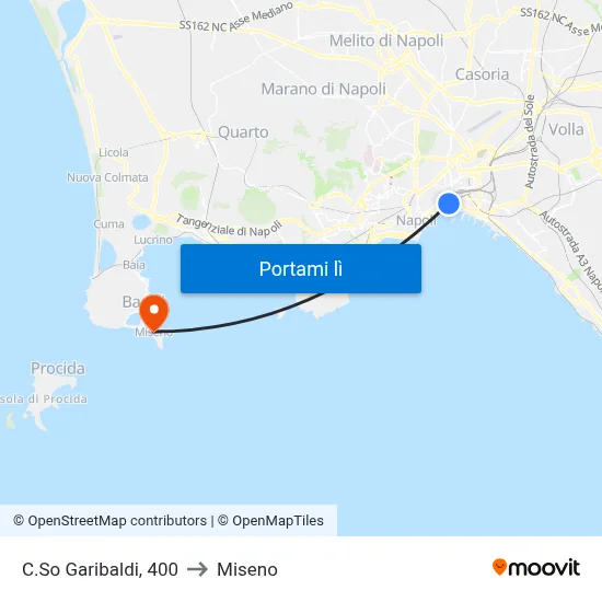 C.So Garibaldi, 400 to Miseno map