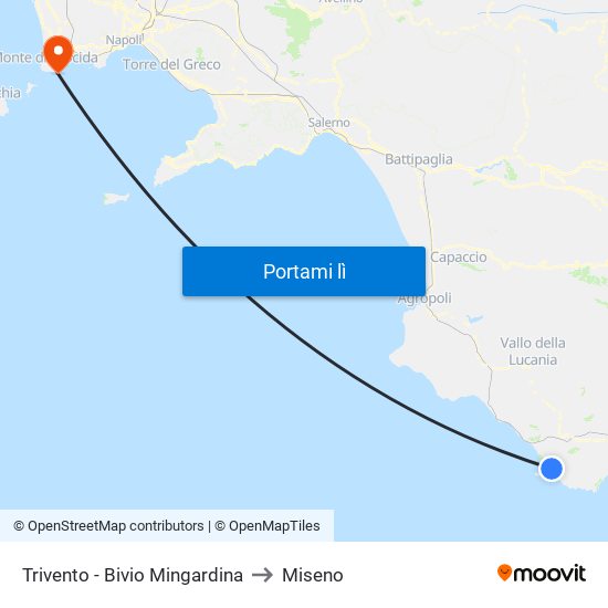 Trivento - Bivio Mingardina to Miseno map