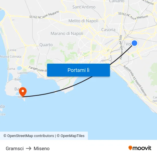 Gramsci to Miseno map