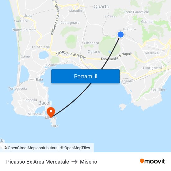Picasso Ex Area Mercatale to Miseno map
