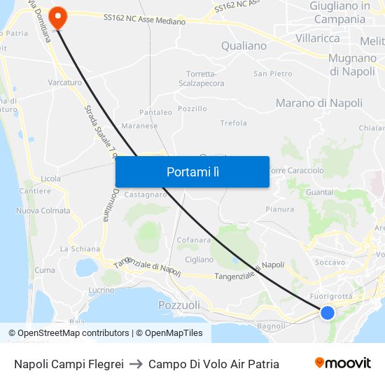 Napoli Campi Flegrei to Campo Di Volo Air Patria map