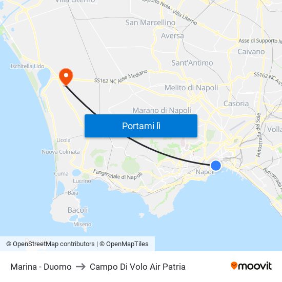 Marina - Duomo to Campo Di Volo Air Patria map