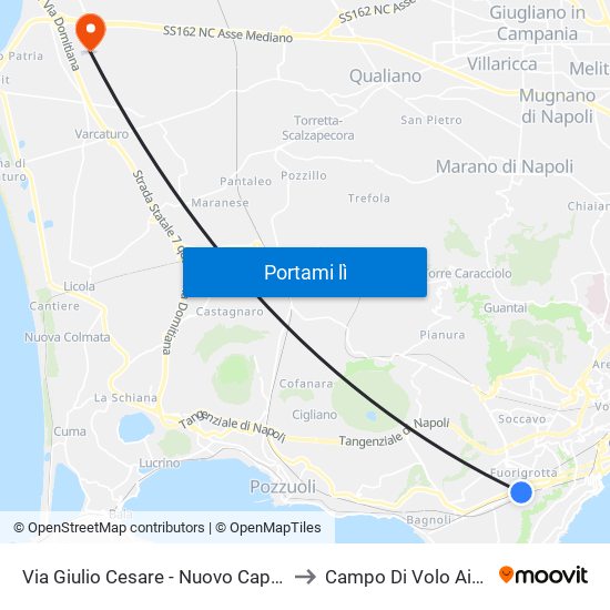 Via Giulio Cesare - Nuovo Capolinea Ctp to Campo Di Volo Air Patria map