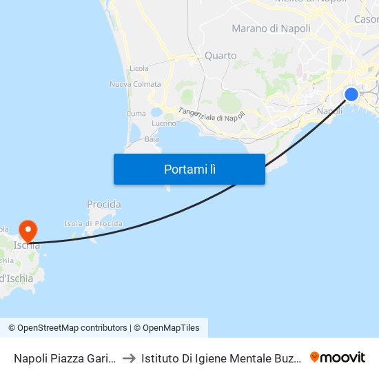 Napoli Piazza Garibaldi to Istituto Di Igiene Mentale Buzziconia map