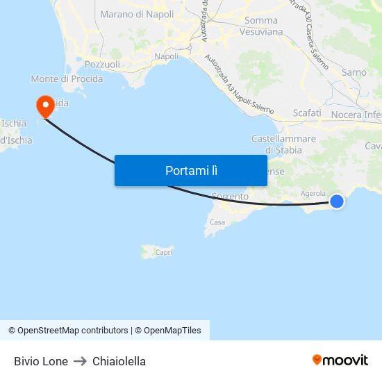 Bivio Lone to Chiaiolella map