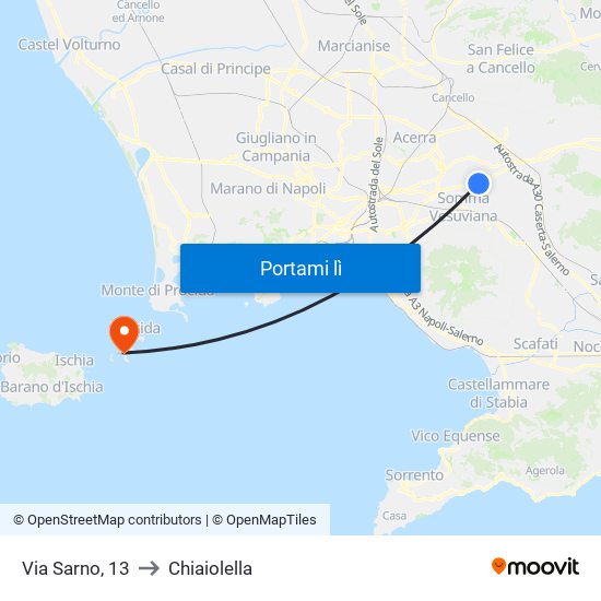 Via Sarno, 13 to Chiaiolella map