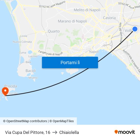 Via Cupa Del Pittore, 16 to Chiaiolella map