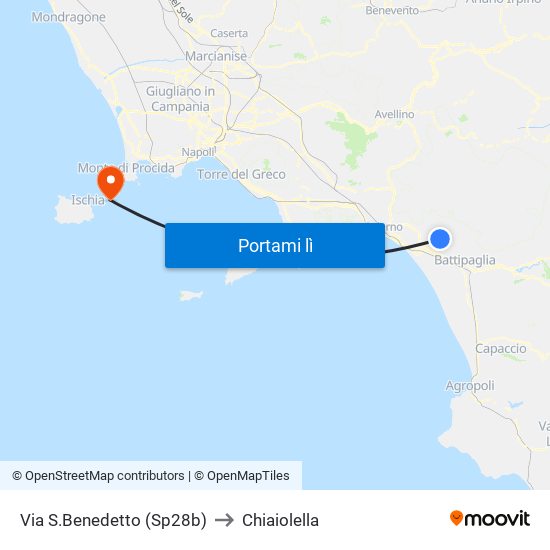 Via S.Benedetto (Sp28b) to Chiaiolella map
