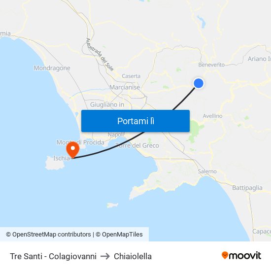 Tre Santi - Colagiovanni to Chiaiolella map