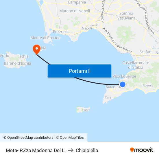 Meta- P.Zza Madonna Del L. to Chiaiolella map