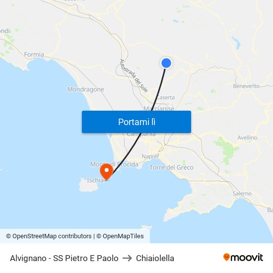 Alvignano - SS Pietro E Paolo to Chiaiolella map