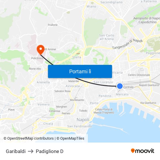 Garibaldi to Padiglione D map