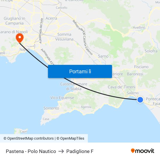 Pastena  - Polo Nautico to Padiglione F map