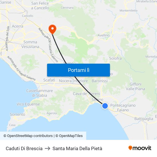 Caduti Di Brescia to Santa Maria Della Pietà map