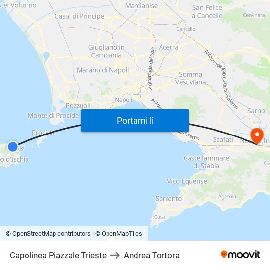 Capolinea Piazzale Trieste to Andrea Tortora map