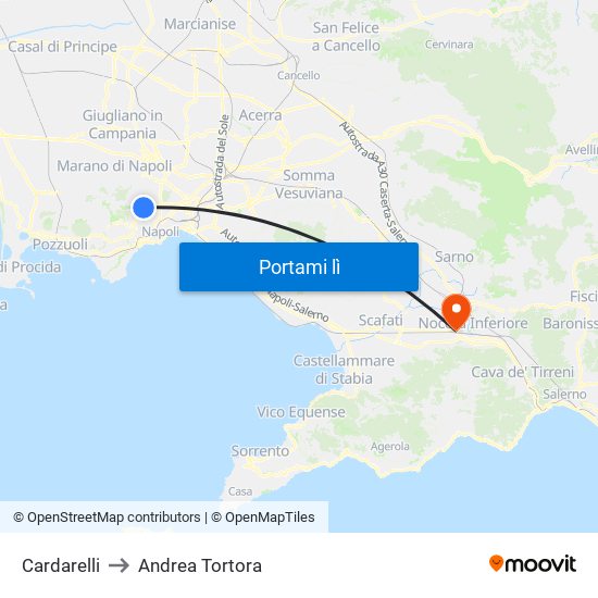 Cardarelli to Andrea Tortora map