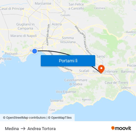 Medina to Andrea Tortora map