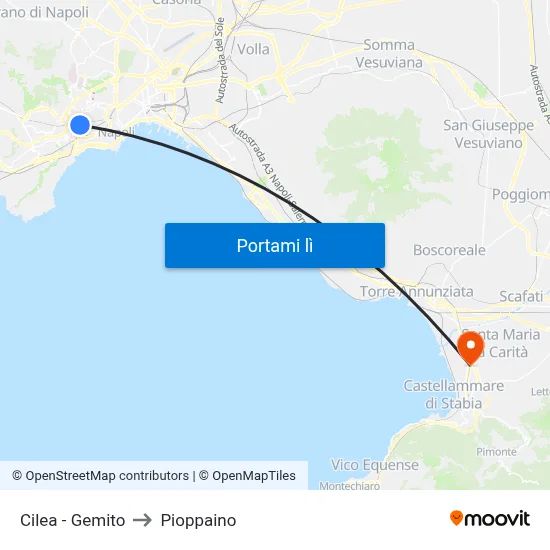Cilea - Gemito to Pioppaino map