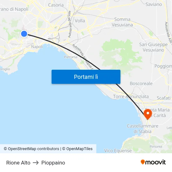 Rione Alto to Pioppaino map
