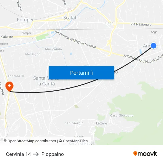 Cervinia 14 to Pioppaino map
