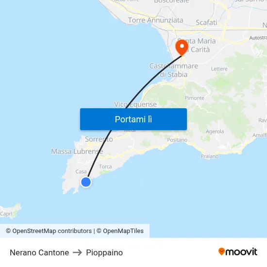 Nerano Cantone to Pioppaino map