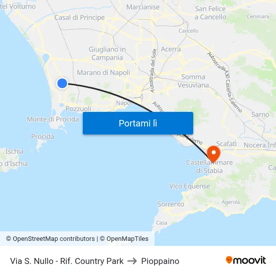 Via S. Nullo - Rif. Country Park to Pioppaino map