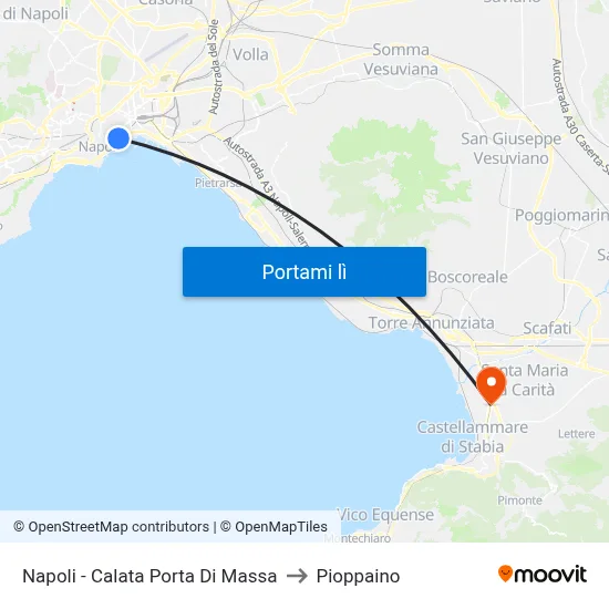 Napoli - Calata Porta Di Massa to Pioppaino map