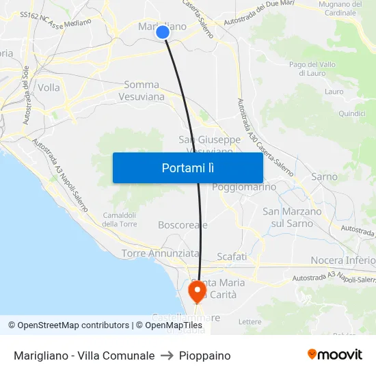 Marigliano - Villa Comunale to Pioppaino map