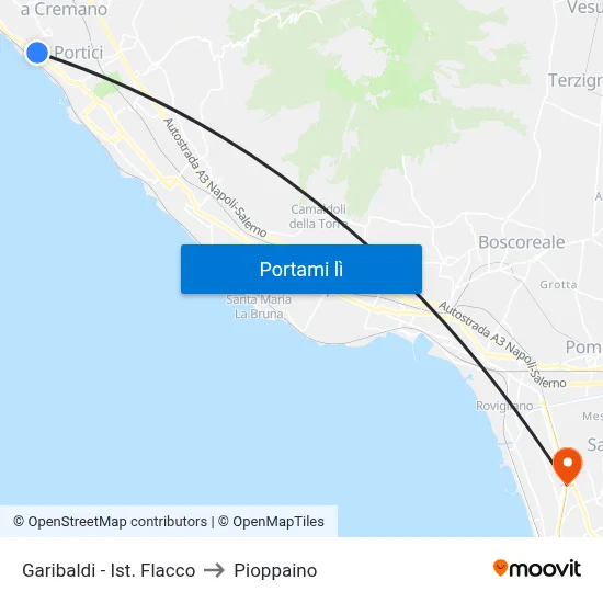 Garibaldi - Ist. Flacco to Pioppaino map