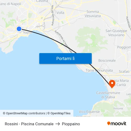 Rossini - Piscina Comunale to Pioppaino map