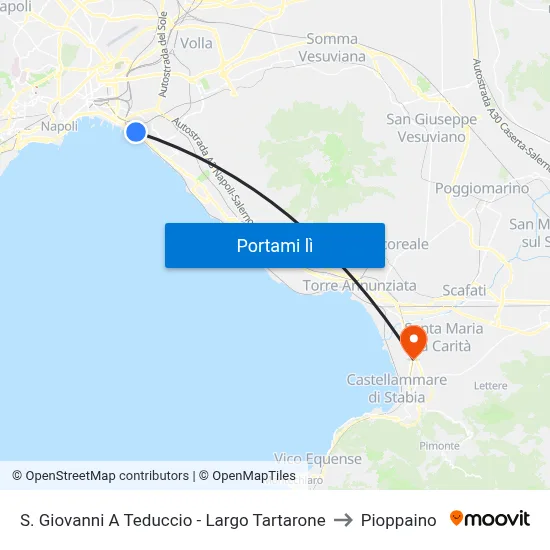 S. Giovanni A Teduccio - Largo Tartarone to Pioppaino map