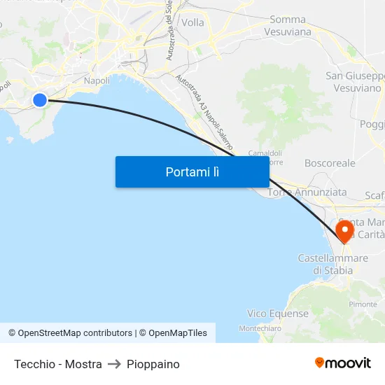 Tecchio - Mostra to Pioppaino map