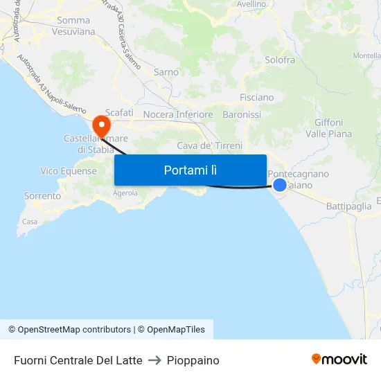 Fuorni Centrale Del Latte to Pioppaino map