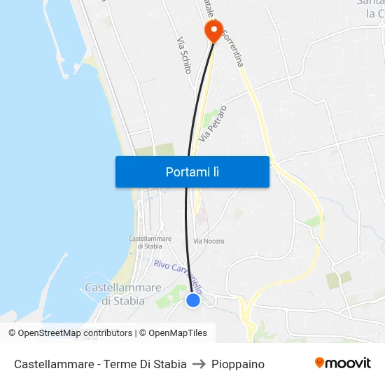 Castellammare - Terme Di Stabia to Pioppaino map