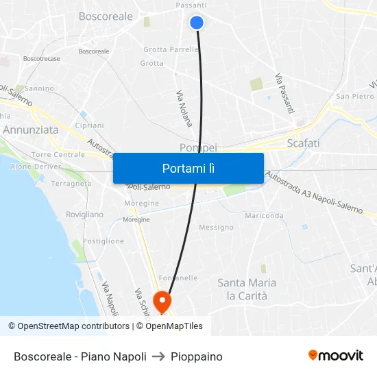 Boscoreale - Piano Napoli to Pioppaino map