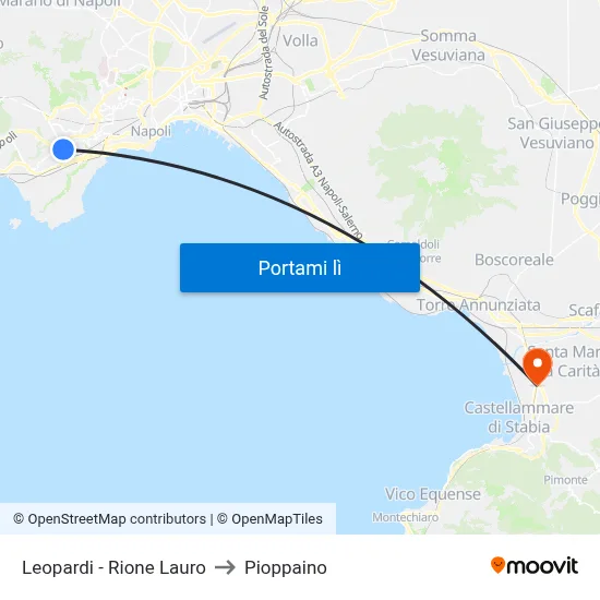 Leopardi - Rione Lauro to Pioppaino map