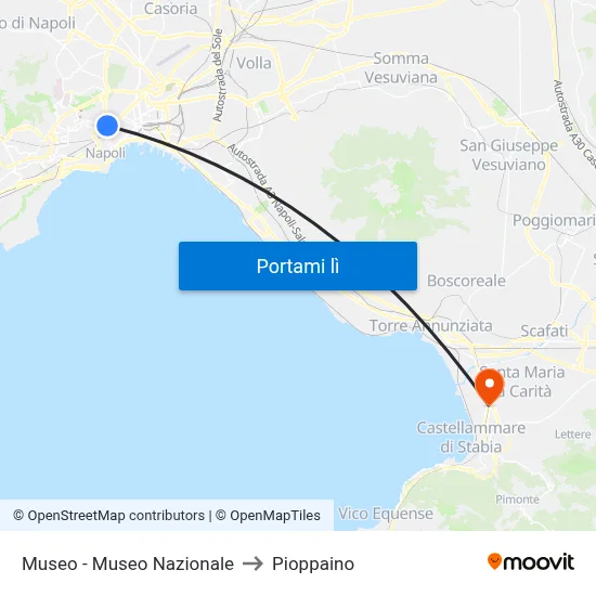 Museo - Museo Nazionale to Pioppaino map