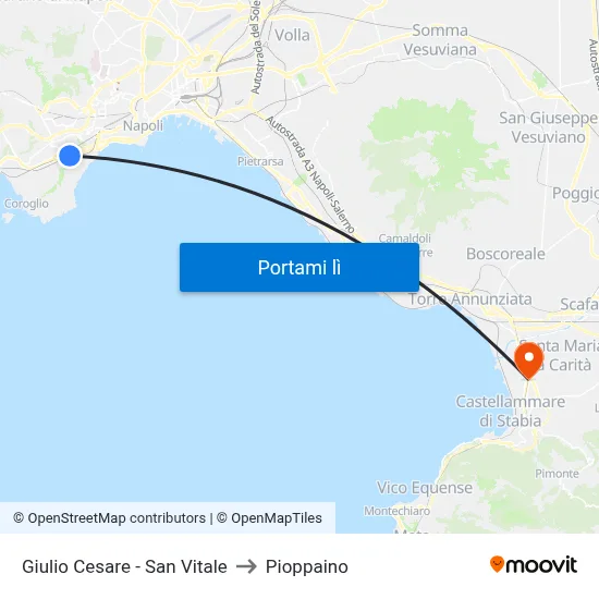 Giulio Cesare - San Vitale to Pioppaino map