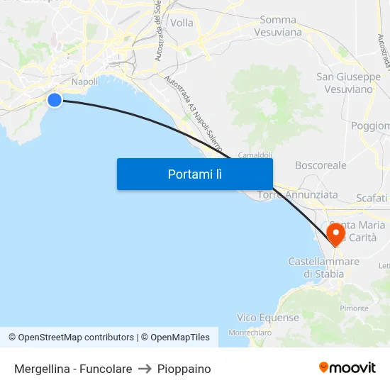 Mergellina - Funcolare to Pioppaino map