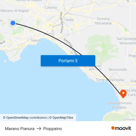 Marano Pianura to Pioppaino map