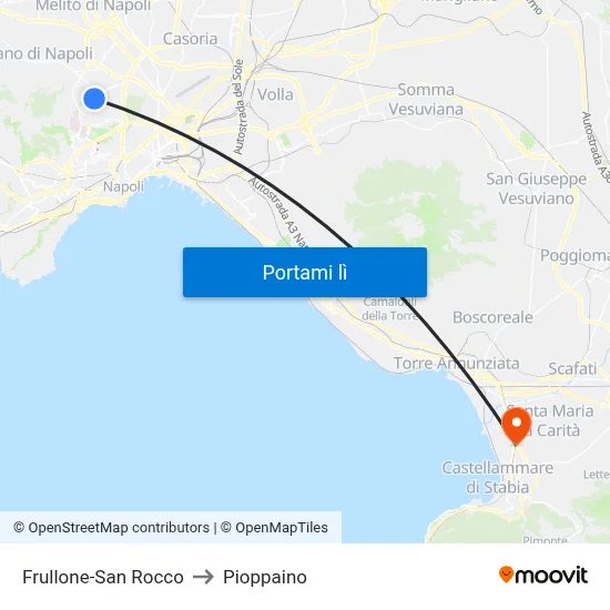 Frullone-San Rocco to Pioppaino map