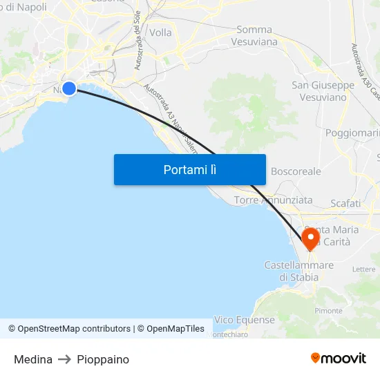 Medina to Pioppaino map