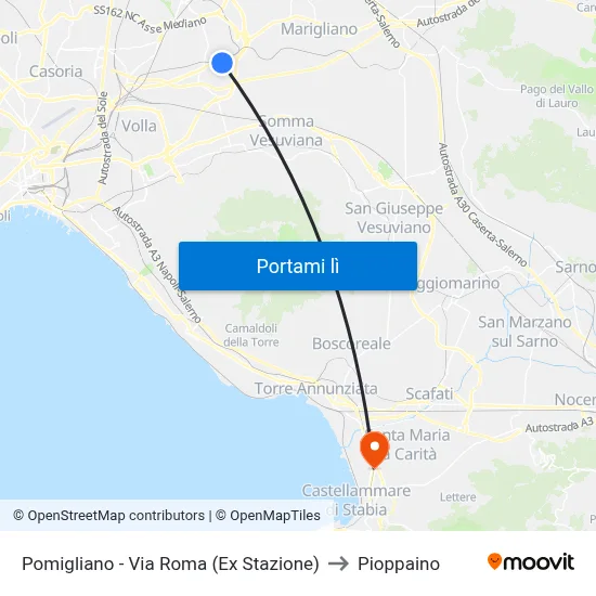 Pomigliano - Via Roma (Ex Stazione) to Pioppaino map